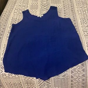 Blue tank top silky